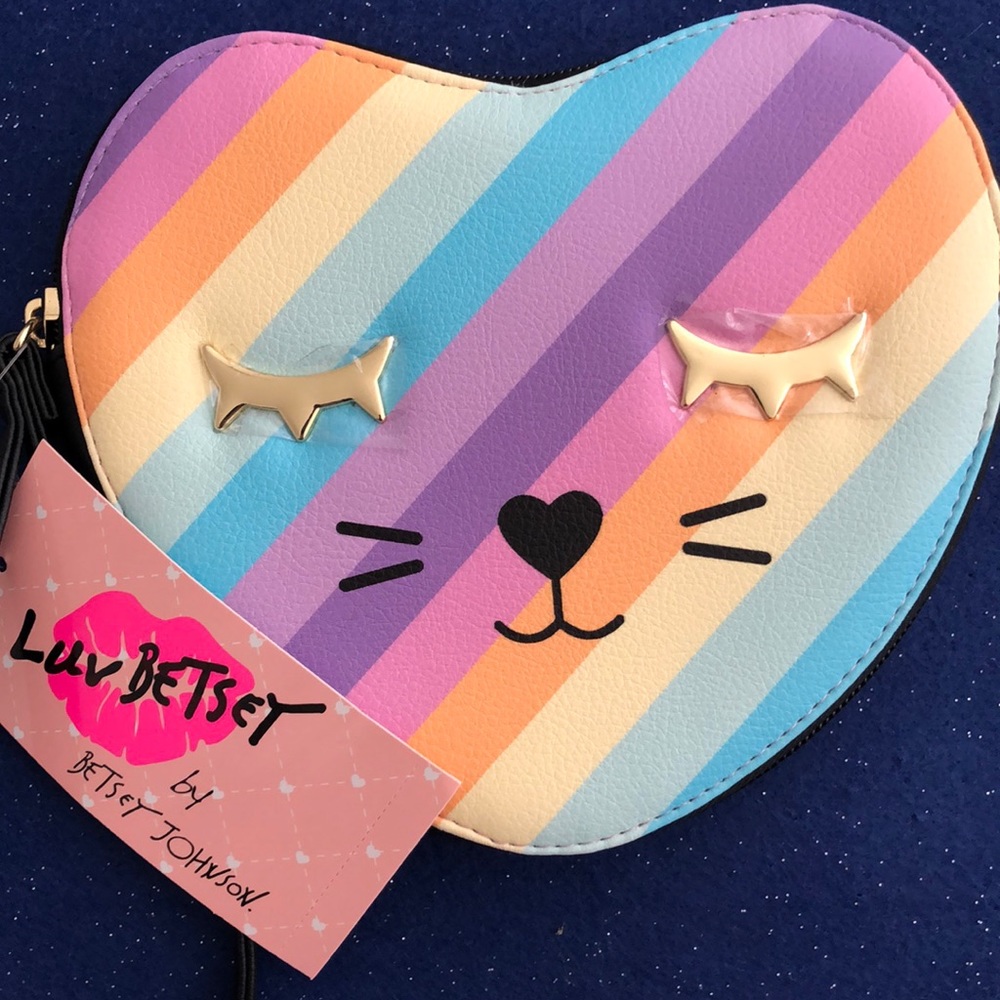 🚫SOLD🚫Betsy Johnson Rainbow Cat Coin Purse